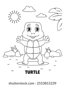 Delightful Turtle Enjoying a Sunny Day in Nature's Wonderland