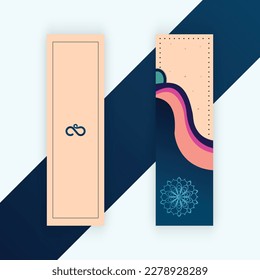 A Delightful and Vibrant Bookmark Design Featuring Intricate Patterns, Bold Typography, and Eye catching Colors, Perfect for Any Bookworm's Reading Adventure.