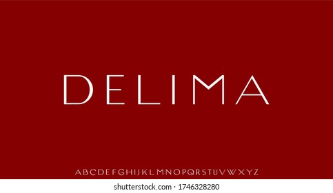 DELIMA, luxury modern font alphabetical vector set	