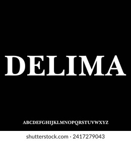 DELIMA, luxury modern font alphabetical vector set