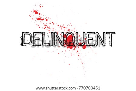 Delinquent. Typographic stamp visualisation concept Original series.