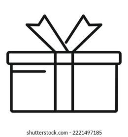 Deliver box icon outline vector. Delivery package. Carton box