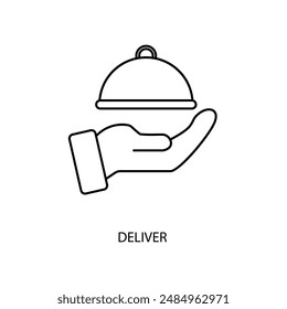deliver concept line icon. Simple element illustration. deliver concept outline symbol design.