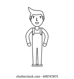 Deliver courier cartoon