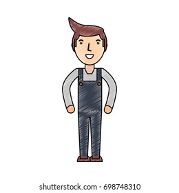 Deliver courier cartoon