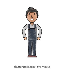 Deliver courier cartoon