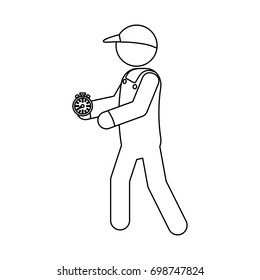 Deliver courier pictogram