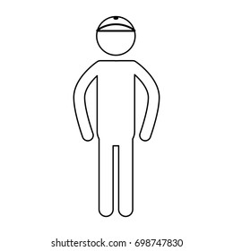 Deliver courier pictogram