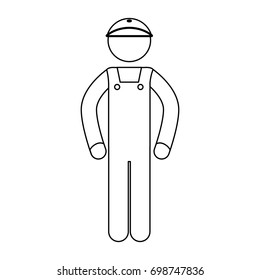 Deliver courier pictogram