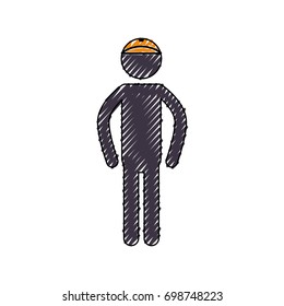 Deliver courier pictogram