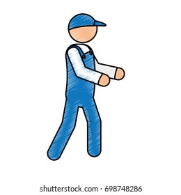 Deliver courier pictogram