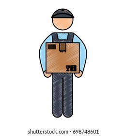 Deliver courier pictogram