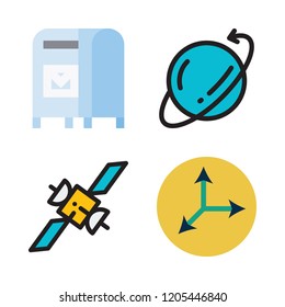 deliver icon set. vector set about van, mailbox, move and delivery icons set.
