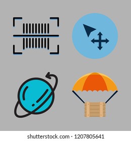 deliver icon set. vector set about delivery, barcode and move icons set.