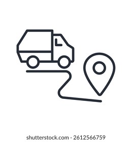 deliver icon. vector.Editable stroke.linear style sign for use web design,logo.Symbol illustration.