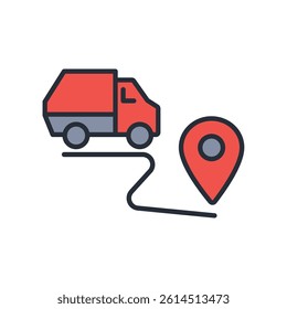 deliver icon. vector.Editable stroke.linear style sign for use web design,logo.Symbol illustration.