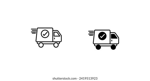 deliver icon with white background vector stock illustration