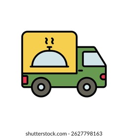 Icono de entrega con fondo blanco Vector Ilustración de stock