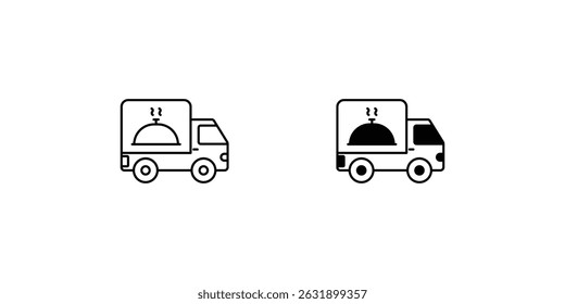 Icono de entrega con fondo blanco Vector Ilustración de stock