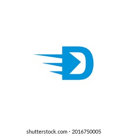 deliver Initial Letters D abstract Logo
