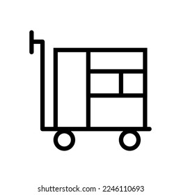 Entregar línea de icono de elementos aislados en fondo blanco. Icono delgado plano negro sobre el estilo de contorno moderno. Símbolo lineal y trazo editable. Ilustración vectorial de trazo simple y píxel perfecto