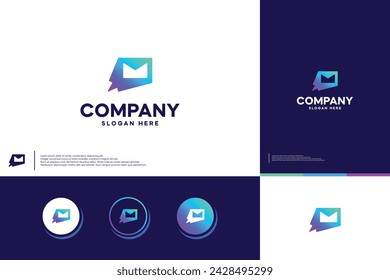 deliver mail , fast , abstract ,design vector template.