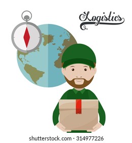 Deliver man design, vector illustration eps 10