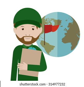 Deliver man design, vector illustration eps 10