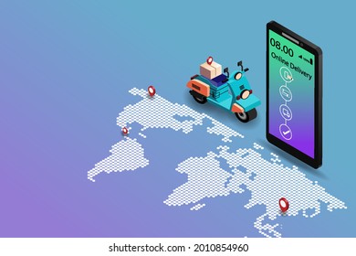 Entregar paquetes por servicio de entrega de motocicletas Express con aplicación móvil Cómo entregar productos de moto rápida a través de smartphone