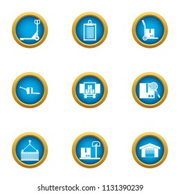 Deliver the payload icons set. Flat set of 9 deliver the payload vector icons for web isolated on white background