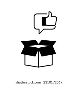 Deliver thumbs up  Glyph Vector Icon that can easily edit or modify

