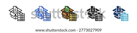 Deliverables Icon Collection With Multiple Styles