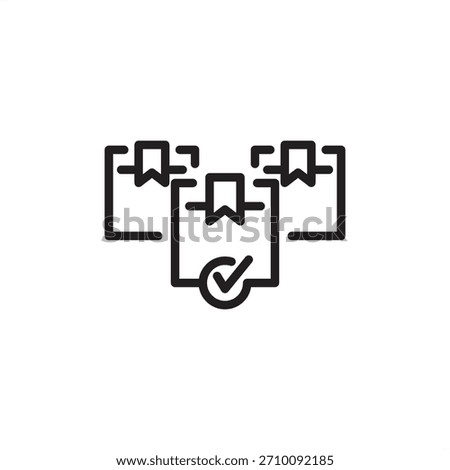Deliverables icon symbolizing final packages, accepted results, and completed outputs, representing project management, service delivery, fulfillment, product creation, and contractual success.