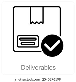 Deliverables and package icon concept