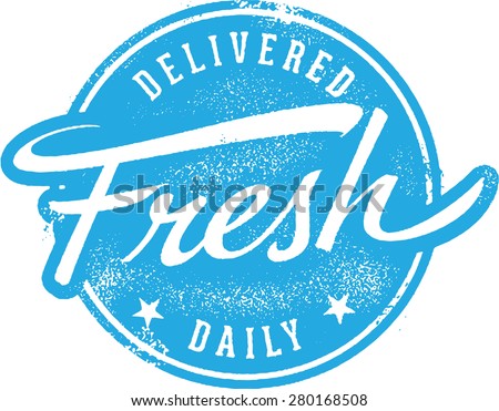 Delivered Fresh Daily Menu  Rubber Stamp