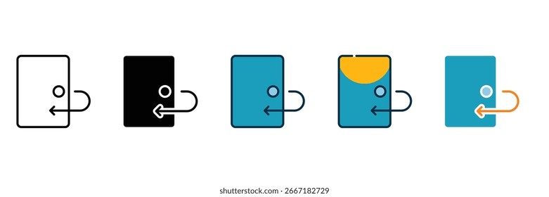 Conjunto de iconos entregado Colección de estilo múltiple