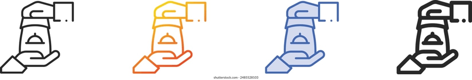 delivered icon.Thin Linear, Gradient, Blue Stroke and bold Style Design Isolated On White Background