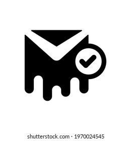 Delivered letter icon (vector illustration)