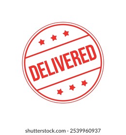 Delivered Letter Rubber Stamp Template