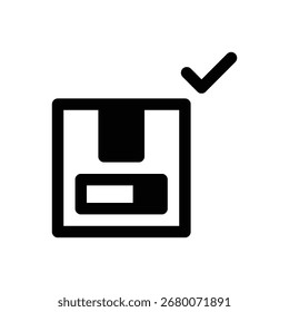 Geliefert. Konturenstrichvektorsymbol mit schwarz gefüllten Details.