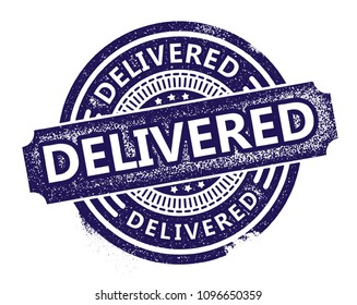 Delivered Rubber Stamp