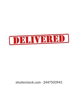 delivered stamp vector illustration design