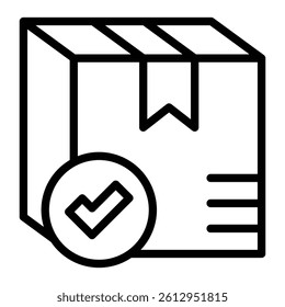 Delivered Vector Line Icon Design