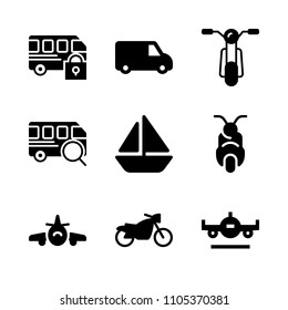 delivering, aviation, public and air icons in Travel vector set. Graphics for web and design