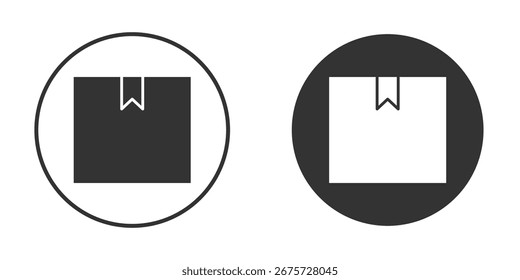 Delivering box icon. sign designs. solid pictogram