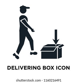 Delivering Box icon vector isolated on white background, Delivering Box transparent sign