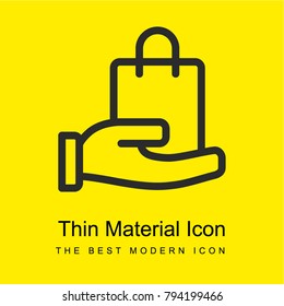 Delivering bright yellow material minimal icon or logo design
