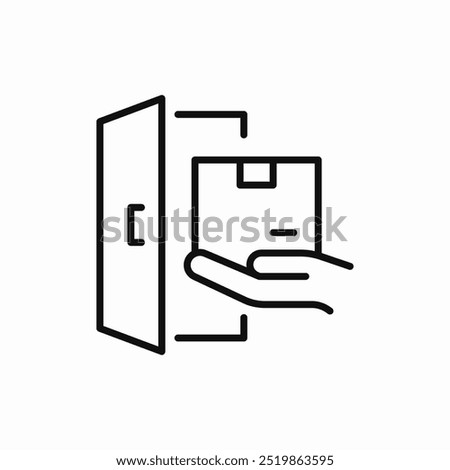 delivering at door icon sign vector