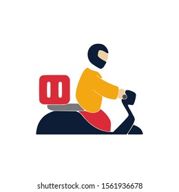 delivering orders, shipping fast, drop off by motorbike