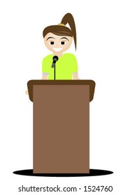 Delivering a Speech - Vector